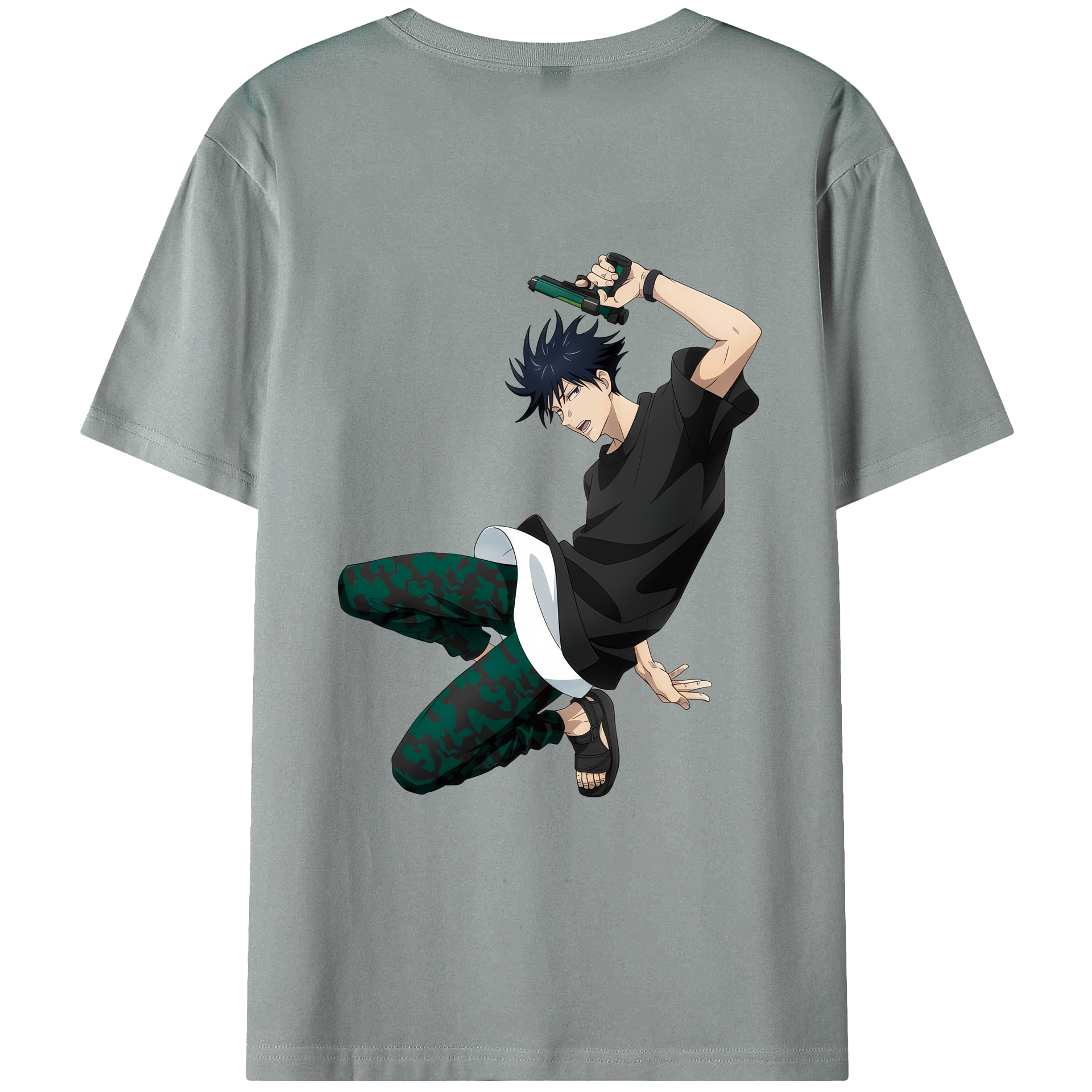 （画像用） 呪術廻戦 Jujutsu Kaisen 綿100％ メンズ半袖Tシャツ（バックプリント） 通気性